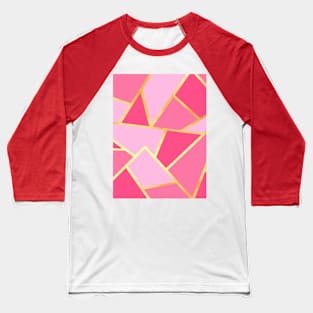 Geometric gold pink Baseball T-Shirt